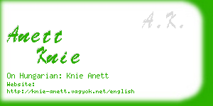 anett knie business card